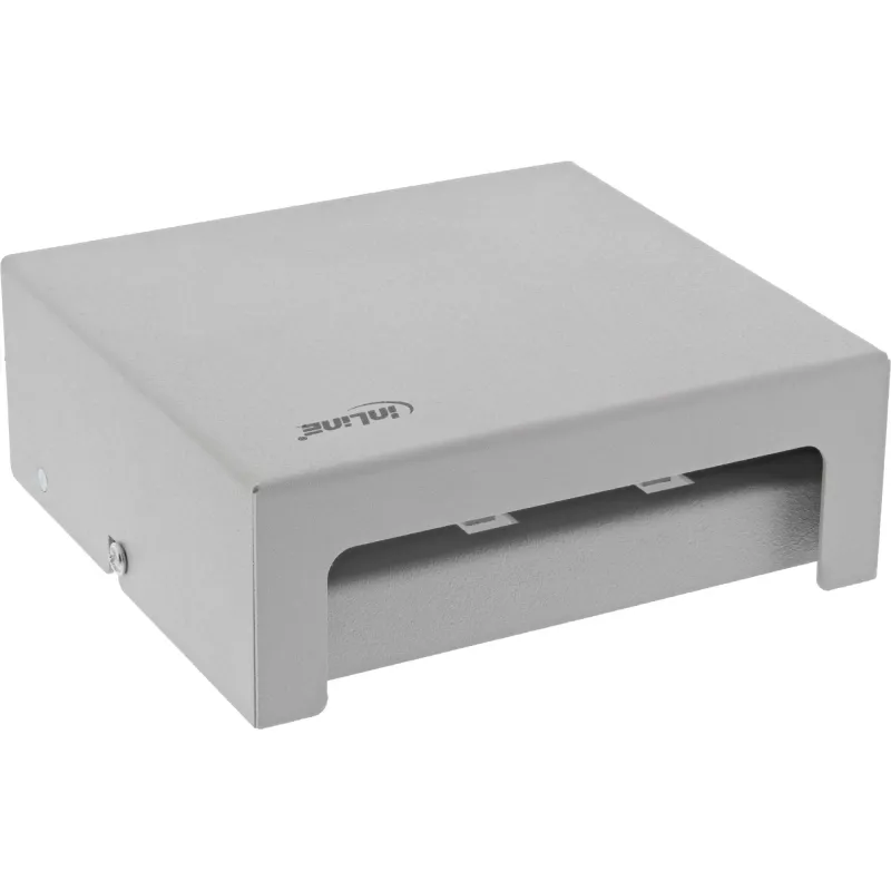 InLine pöytä-konsolidointipistelaatikko 6x Keystone RJ45, metalli, RAL7035