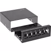 InLine pöytä-konsolidointipistelaatikko 6x Keystone RJ45, metalli, musta RAL9005