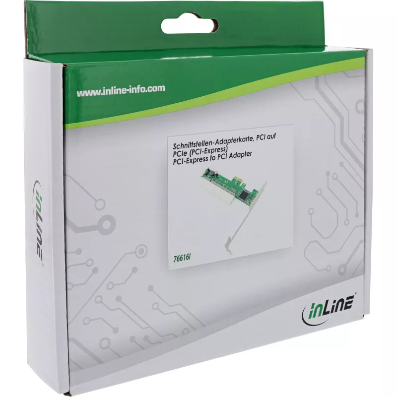 InLine PCI-liitäntäsovitin PCIe-liitäntäkorttiin 76616I