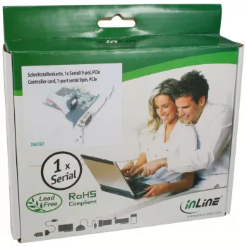InLine liitäntäkortti 1 portti sarjaportti 9 pin PCIe, InLine, 76618D