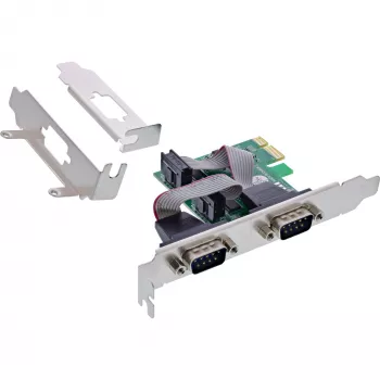 InLine liitäntäkortti 2x sarjaportti 9 pin PCIe PCI-Express uros