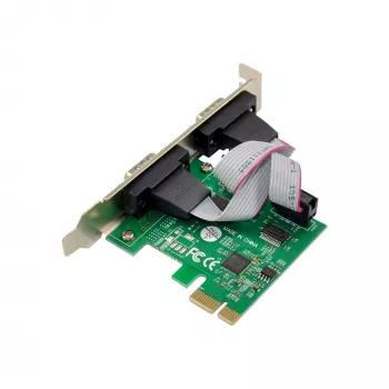 InLine liitäntäkortti 2x sarjaportti 9 pin PCIe PCI-Express uros