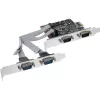 InLine liitäntäkortti 4 porttia sarjaportti 9 pin PCIe PCI-Express 76623C