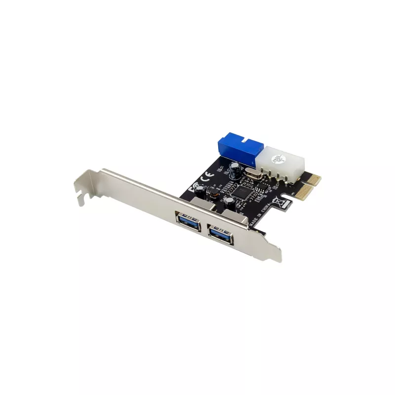 InLine 2+2-porttinen USB 3.2 Gen.1 -isäntäohjain, PCIe, SATA-virtalähdöllä + LP-kehikko