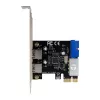 InLine 2+2-porttinen USB 3.2 Gen.1 -isäntäohjain, PCIe, SATA-virtalähdöllä + LP-kehikko