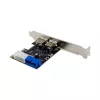 InLine 2+2-porttinen USB 3.2 Gen.1 -isäntäohjain, PCIe, SATA-virtalähdöllä + LP-kehikko