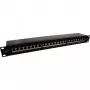 InLine patch-paneeli 19 tuumaa Cat.6A 24 porttia 1U musta RAL 9005