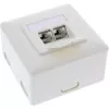 InLine uppoasennusrasia Cat.6A pinta-asennus 2x RJ45-pistorasia RAL9010 valkoinen