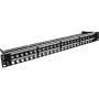 InLine tyhjä RJ45 Keystone -patch-paneeli 19 tuumaa, 48 porttia, 1U, musta