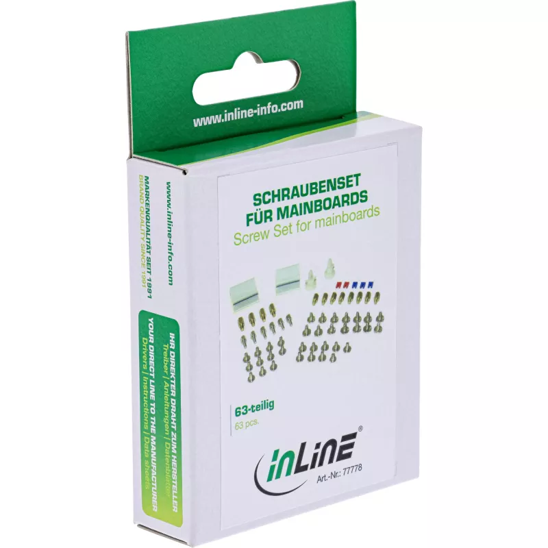 InLine ruuvisarja jumppereilla, tarraklipseillä, välipaloilla, kaapeliklipseillä, 63 kpl, InLine 77778