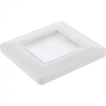 Seinäkehys harjaläpiviennillä InLine 78501 TV:lle, muovi, valkoinen RAL9010, 80×80 mm