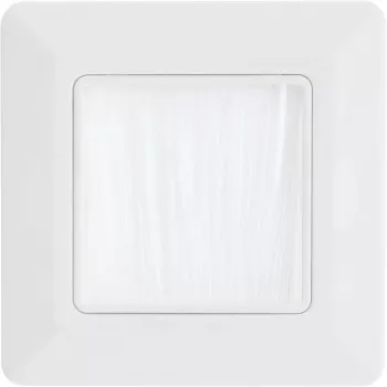 Seinäkehys harjaläpiviennillä InLine 78501 TV:lle, muovi, valkoinen RAL9010, 80×80 mm