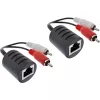 InLine RCA-audio LAN / Ethernet / RJ45 -kaapelilla 2 kpl, setti