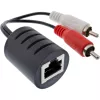 InLine RCA-audio LAN / Ethernet / RJ45 -kaapelilla 2 kpl, setti