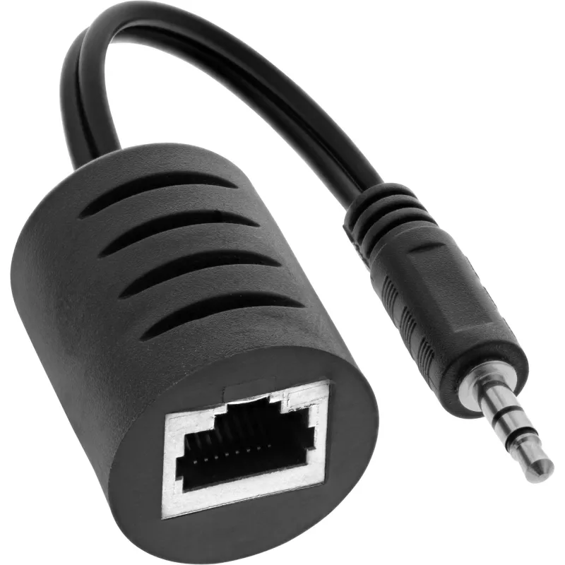 InLine RCA-audio LAN / Ethernet / RJ45 -kaapelilla enintään 50 m täysi setti