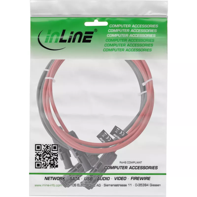 Keskijännitekaapeli InLine 95603 punainen musta 1500V 3 m