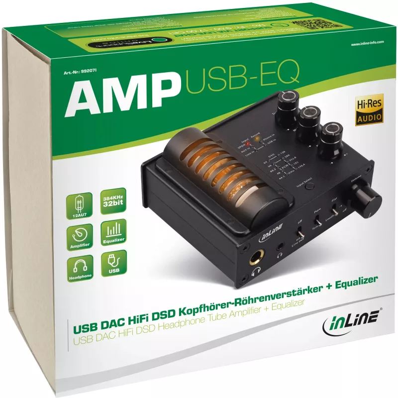 InLine AmpUSB-EQ, Hi-Res AUDIO HiFi DSD USB-audio-DAC