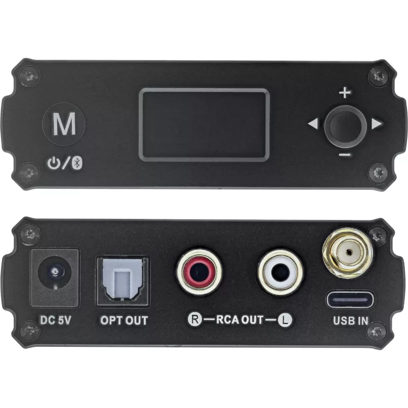 InLine Bluetooth 5.1 HiFi-vastaanotin & USB-DAC LCD-näytöllä 30 m kantama