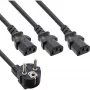 InLine B-16657G Y-virtajohto, 1x pistoke 3x IEC C13:lle, 1 m, 20 kpl:n bulk-pakkaus