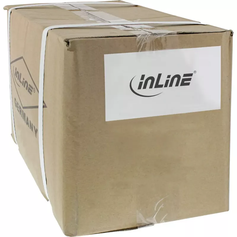 InLine B-71955S bulk-pakkaus 250 kpl ohut verkkokaapeli U/FTP PiMf Cat.6A, 0,5 m, musta