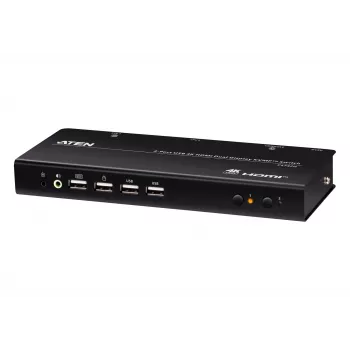 ATEN 2-portin USB 4K HDMI Dual-Display KVMP-kytkin (kaapelit sisältyvät)