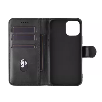 Lompakkokotelo eSTUFF ES67110011-BULK iPhone 17 Pro Max musta 3 korttipaikkaa