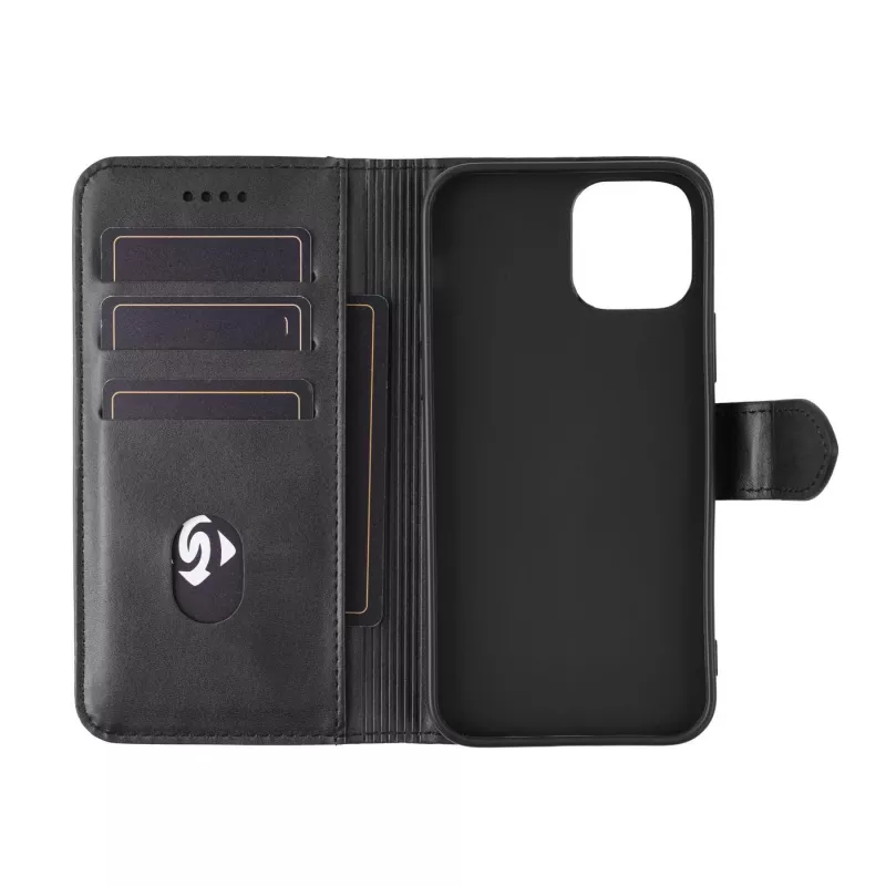 Lompakkokotelo eSTUFF ES67110011-BULK iPhone 17 Pro Max musta 3 korttipaikkaa