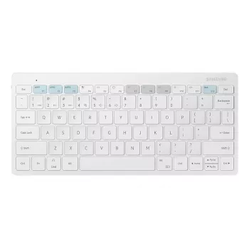 Samsung näppäimistö mobiililaitteille EJ-B3400BWGGDE valkoinen Bluetooth QWERTZ saksa paristo AAA 280,4 × 127,4 × 15,4 mm