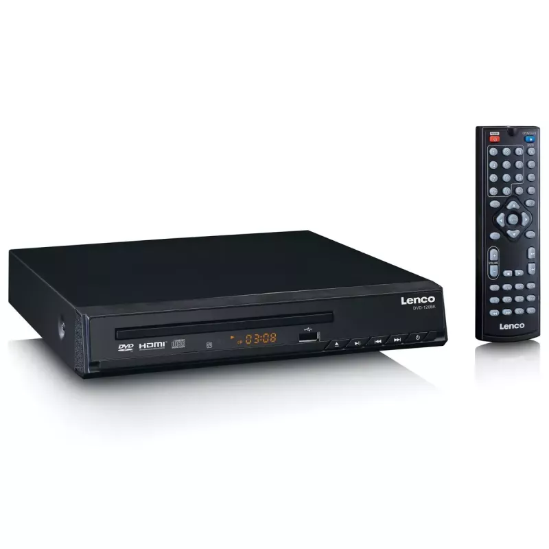 DVD-soitin Lenco DVD-120 musta NTSC PAL 20-20000 Hz 90 dB