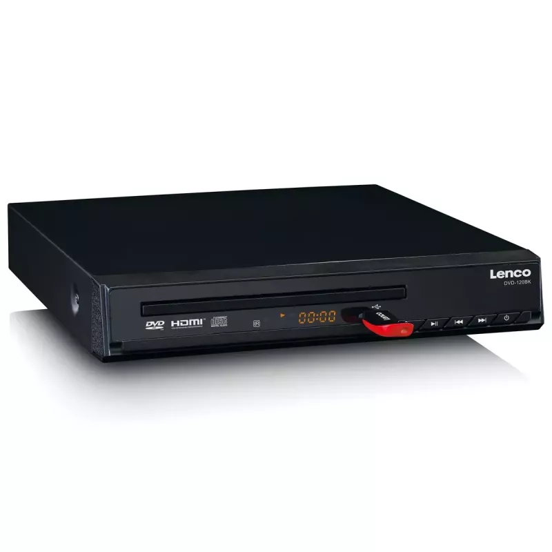 DVD-soitin Lenco DVD-120 musta NTSC PAL 20-20000 Hz 90 dB