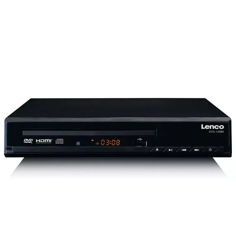 DVD-soitin Lenco DVD-120 musta NTSC PAL 20-20000 Hz 90 dB