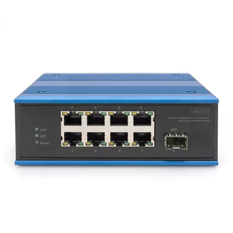 Hallitsematon kytkin Digitus DN-651132 8 porttia Fast Ethernet 1 SFP Uplink