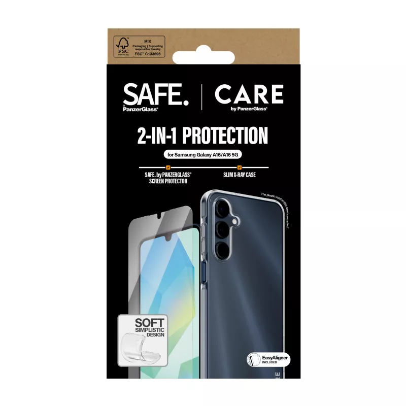 PanzerGlass CARE™ by ® 2-in-1 pakkaus Samsung Galaxy A16 4G | A16 5G