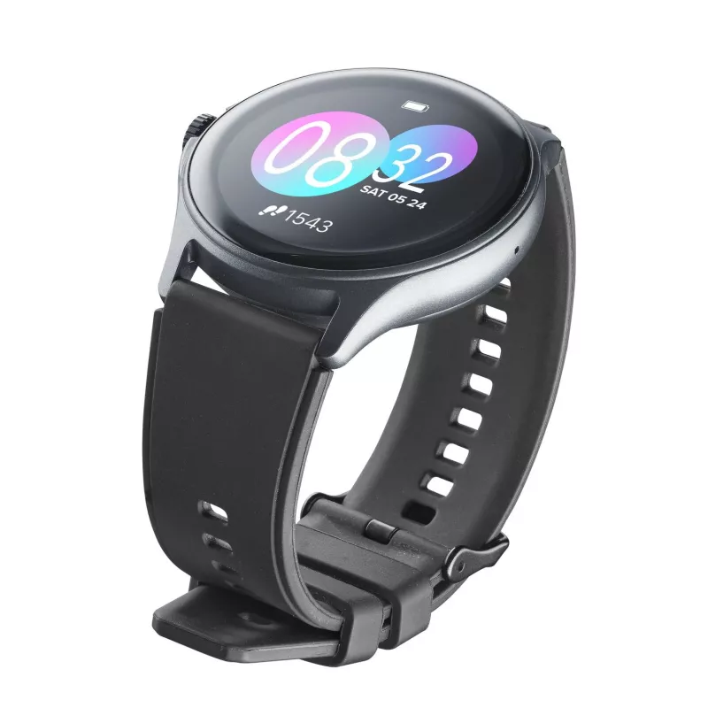 Cellularline ION PRO Round Bluetooth® älykello sovelluksella, 3,51 cm (1,38 inch), TFT, kosketusnäyttö, 0,00064 GB, 98 g