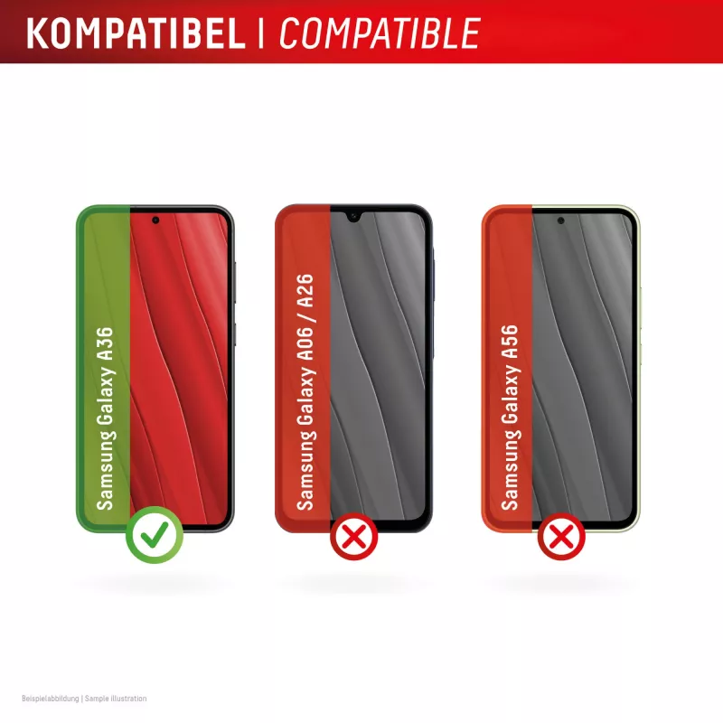 Displex näytönsuoja (10H) Samsung Galaxy A36, Eco-asennuskehys, naarmuuntumaton
