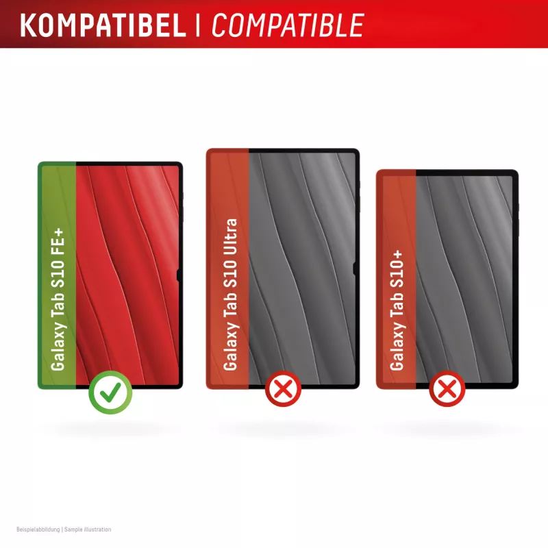 Displex Tablet Glass (9H) Samsung Galaxy Tab S10 FE+:lle, Eco-asennuskehys, särkymätön