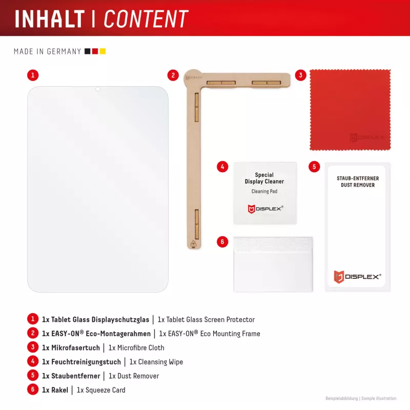 Displex Tablet Glass (9H) Samsung Galaxy Tab S10 FE+:lle, Eco-asennuskehys, särkymätön