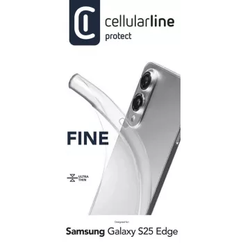 Cellularline Fine - Galaxy S25 Edge, suojakotelo, Samsung, Galaxy S25 Edge, 16,9 cm (6,66 tuumaa), läpinäkyvä