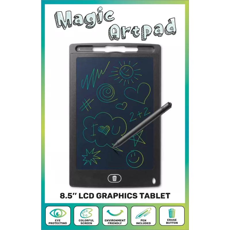Cellularline LCD Magic Artpad 8,5" piirtotabletti, musta