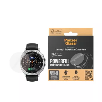 PanzerGlass näytönsuoja Samsung Galaxy Watch8 Classic 46mm, naarmuuntumaton ja iskunkestävä