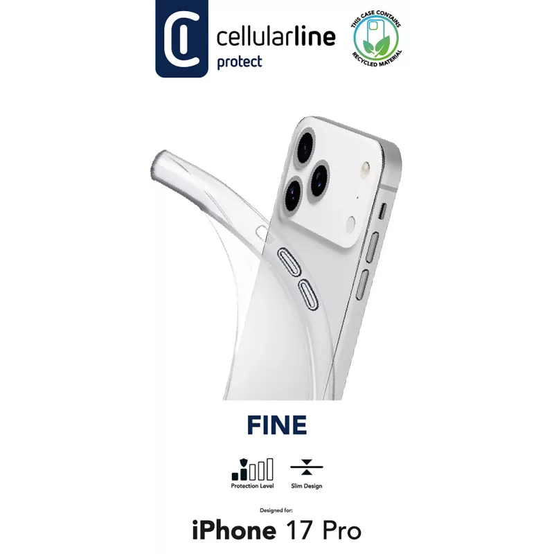 Cellularline Fine - iPhone 17 Pro, kuori, Apple, iPhone 17 Pro, 16 cm (6,3