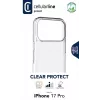 Cellularline Clear Protect - iPhone 17 Pro kova kuori kumireunoilla