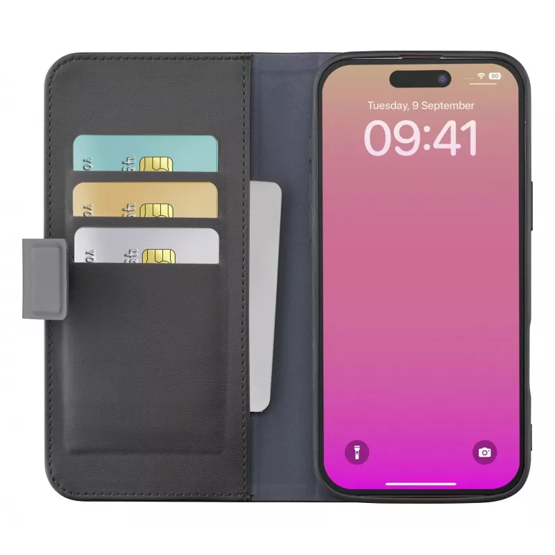 Cellularline Book Agenda – nahkajäljitelmäinen kirjakotelo magneettisulkimella iPhone 17:lle