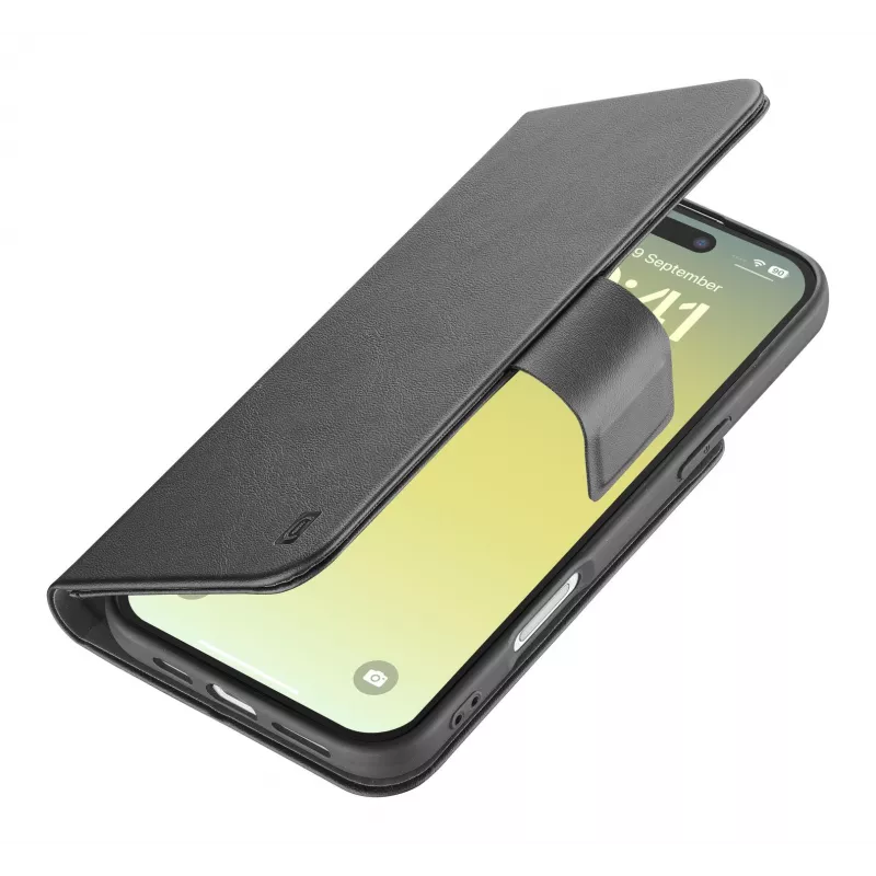 Cellularline Book Agenda – iPhone Air nahkajäljitelmäinen kirjakotelo magneettisulkimella