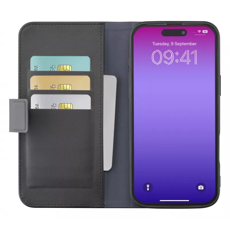 Cellularline Book Agenda – iPhone 17 Pro nahkajäljitelmäinen kirjakotelo magneettisulkimella