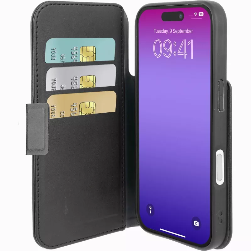 Cellularline Book Agenda – iPhone 17 Pro nahkajäljitelmäinen kirjakotelo magneettisulkimella