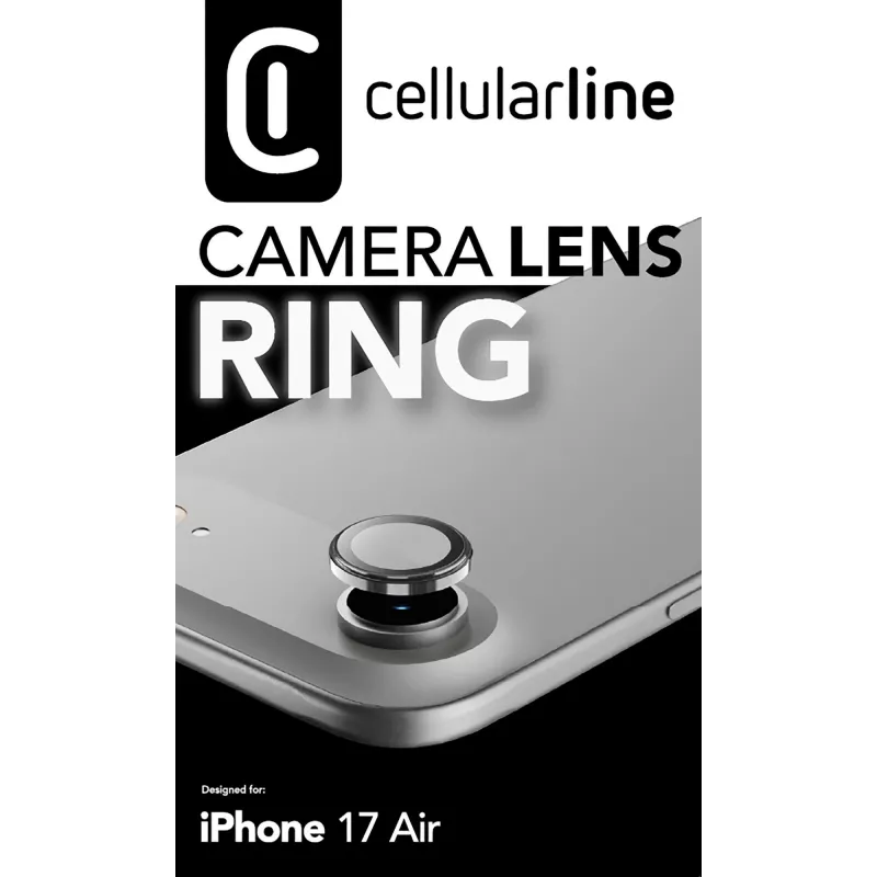 Cellularline Camera Lens Ring - iPhone Air karkaistu lasi kameransuojaukseen