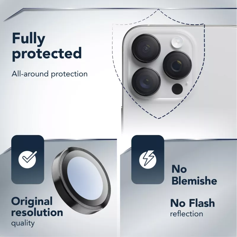Cellularline Camera Lens Ring - iPhone Air karkaistu lasi kameransuojaukseen