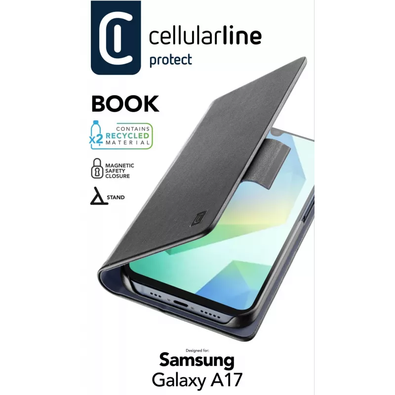 Cellularline Book - Galaxy A17 kirjakotelo, folio, Samsung, Galaxy A17, 17 cm (6,7