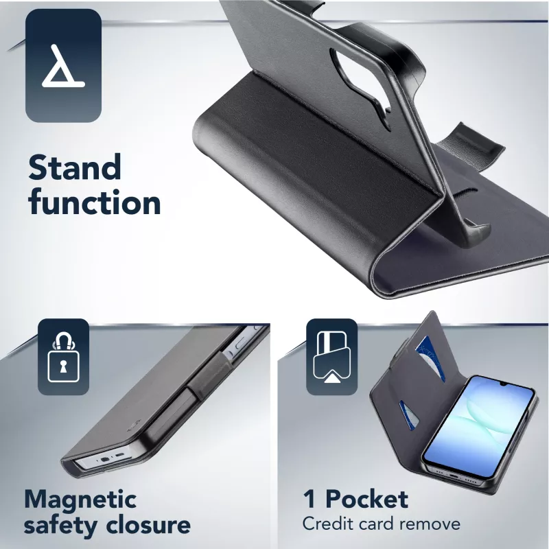 Cellularline Book - Galaxy A17 kirjakotelo, folio, Samsung, Galaxy A17, 17 cm (6,7